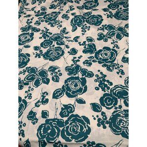Floral Fabric Yardage Teal Roses & Berries Pattern 1 yard x 44" Sewing Material